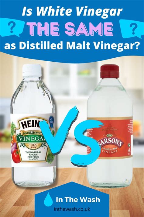 is white vinegar the same as distilled malt vinegar